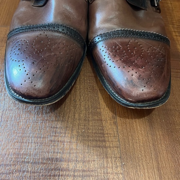 Asher Green Dress Shoes, Double Monk Strap Formal Mens Shoes 13 - Picture 5 of 9